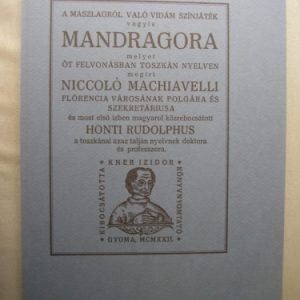 A maszlagról való vidám színjáték vagyis Mandragóra